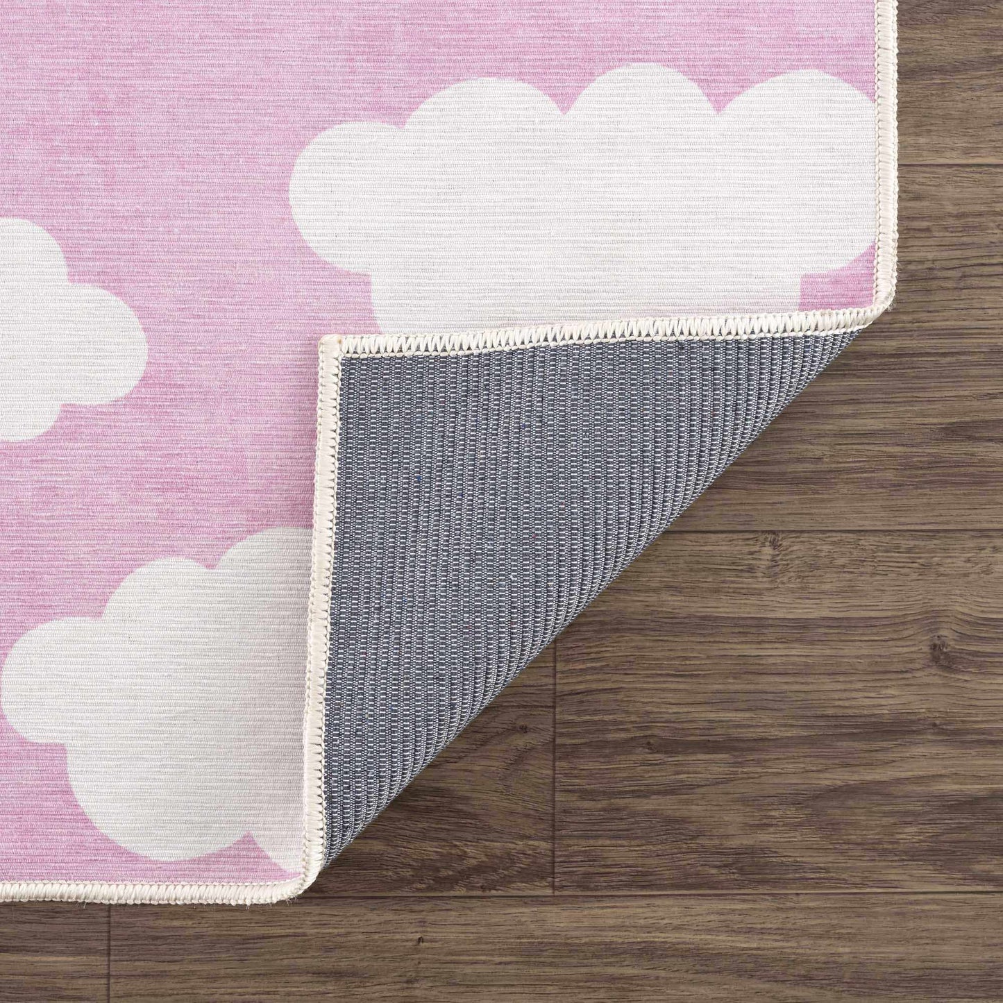 Nizar Pink Cloud Washable Rug