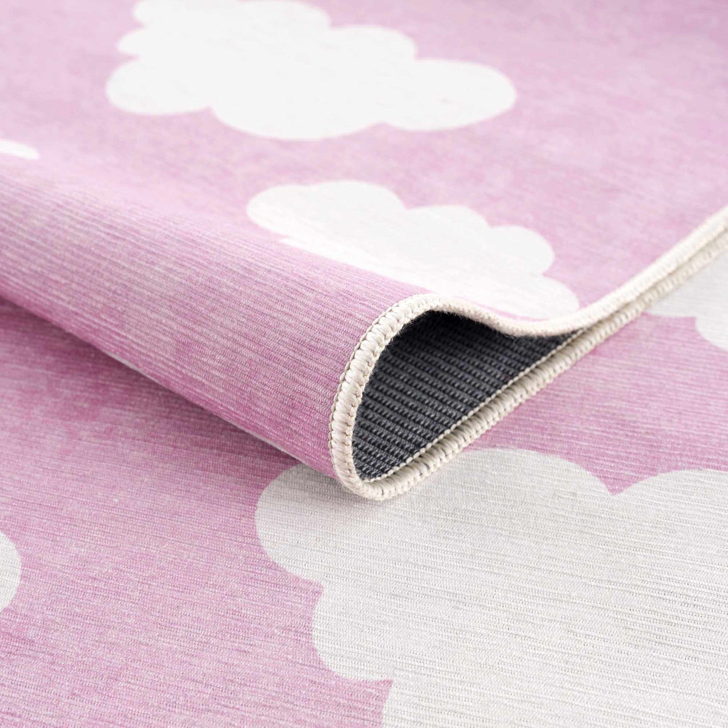 Nizar Pink Cloud Washable Rug