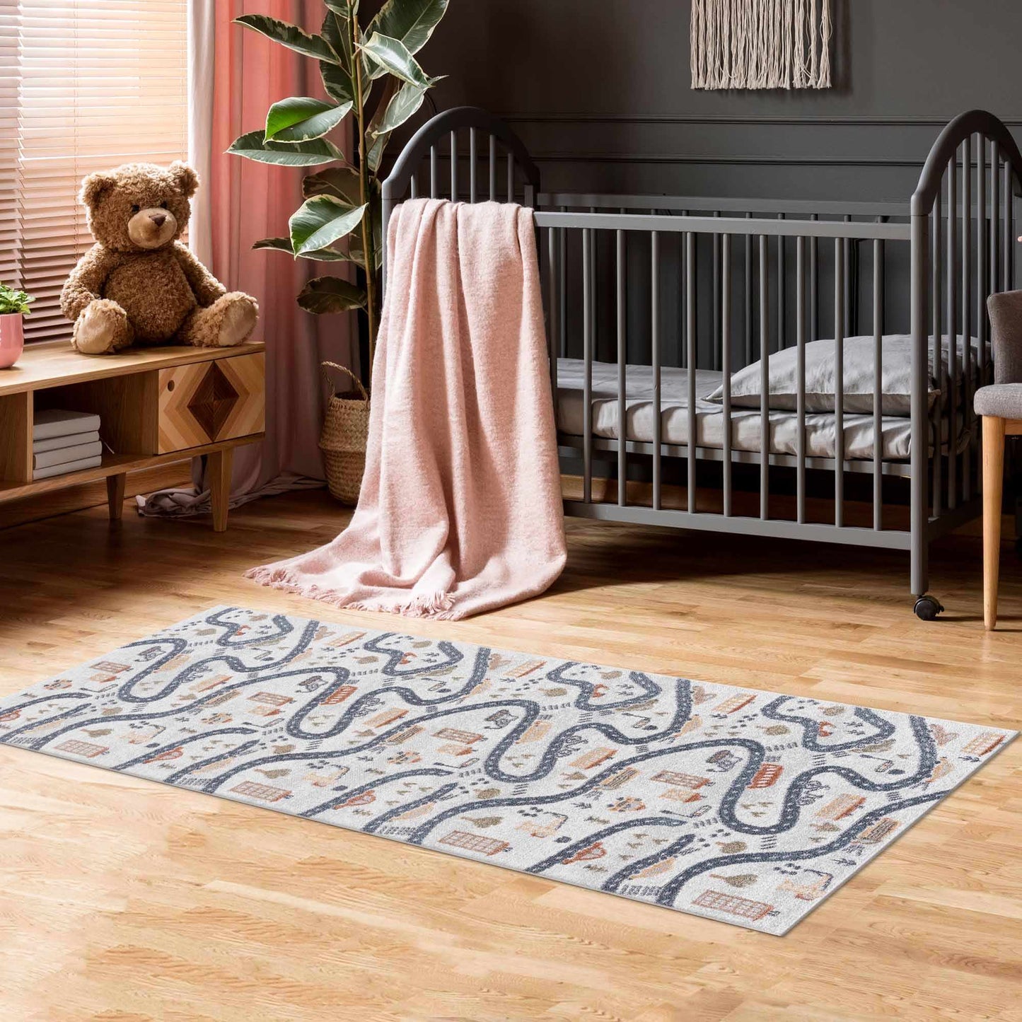 Mave Roads Washable Rug