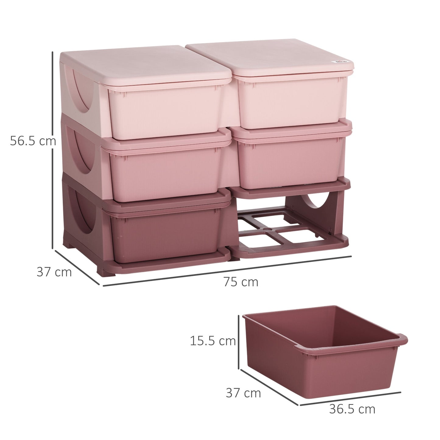 Pink Toy Storage Organizer Dresser Tower