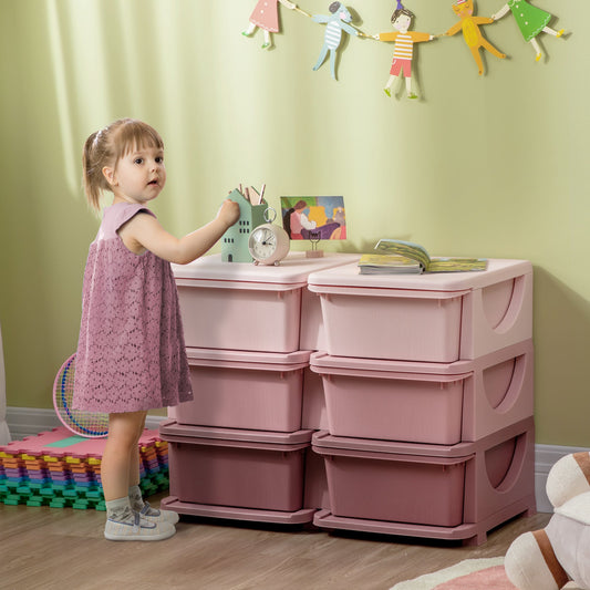 Pink Toy Storage Organizer Dresser Tower