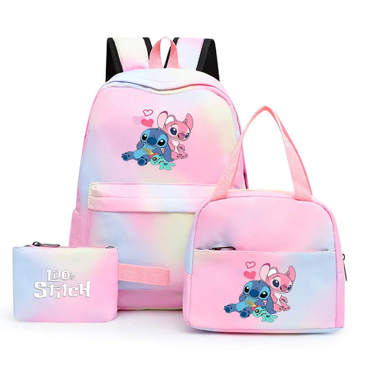 3 PCS Lilo & Stitch Backpack Set