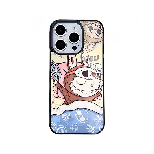 Double Trouble Magnetic 3D Flip Image Labubu Phone Case-0