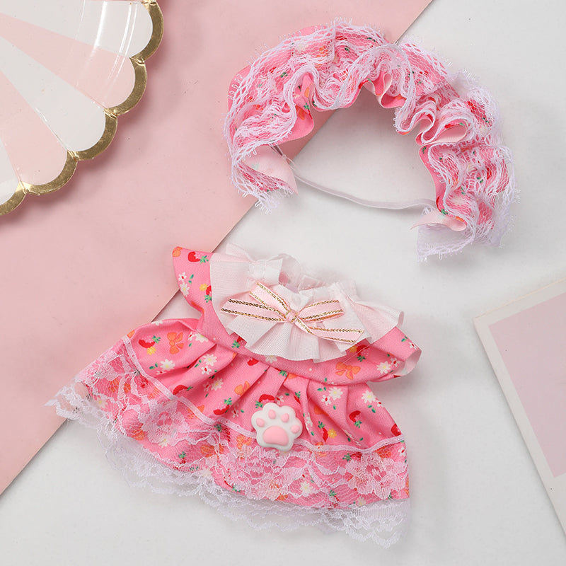 Labubu Sweet Ruffle Dress Pink Outfit-1