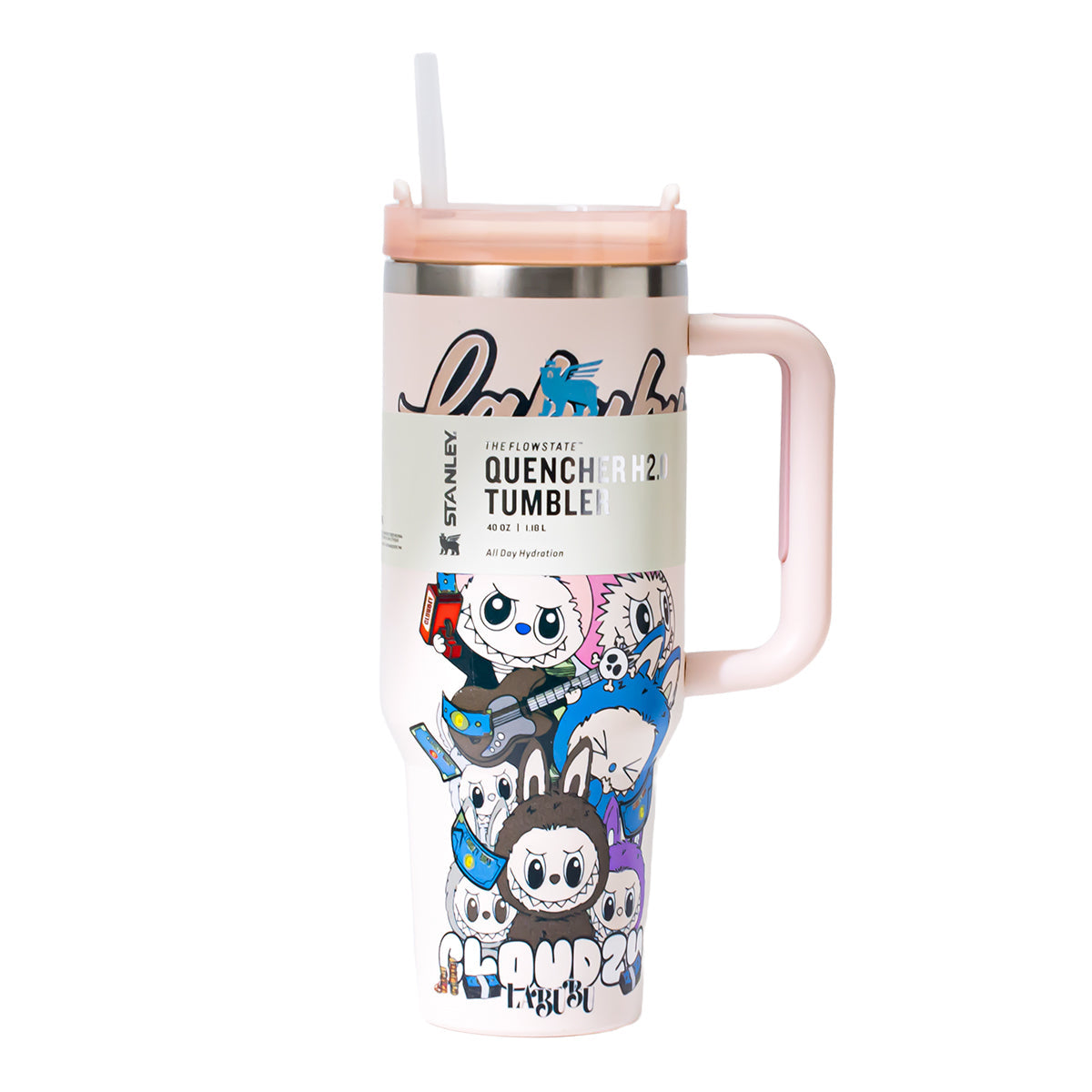 Stanley x Labubu Gradient Peach Band Quencher H2O Tumbler [Limited Edition]-2