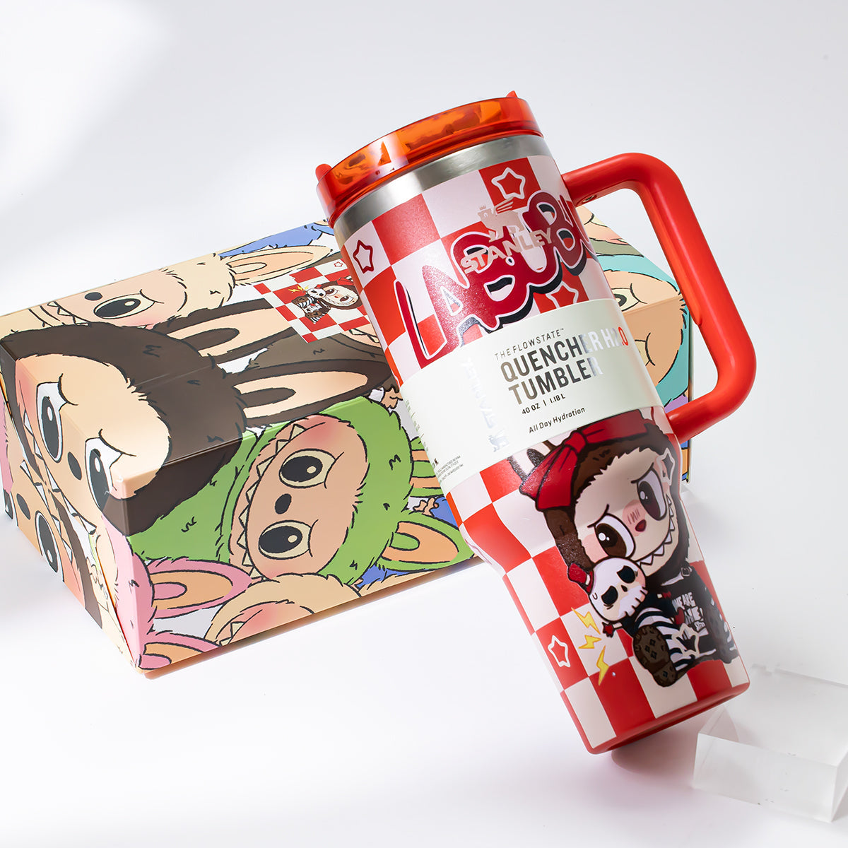 Stanley x Labubu Red Checkered Quencher H2O Tumbler [Limited Edition]-4