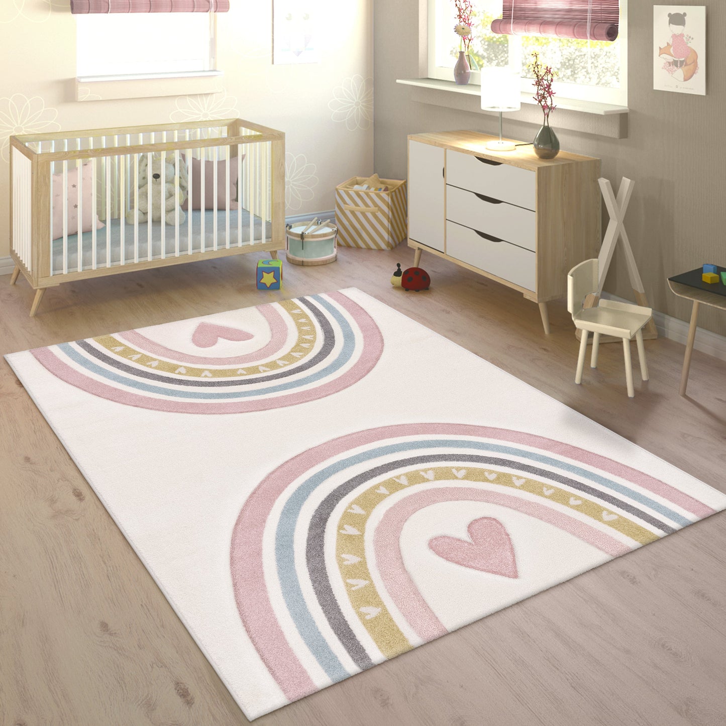 Cosmo Rainbow & Hearts in Cream